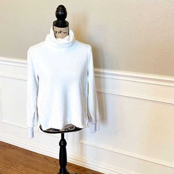 ~Athleta~ super soft white fuzzy turtleneck top - Picture 2 of 5